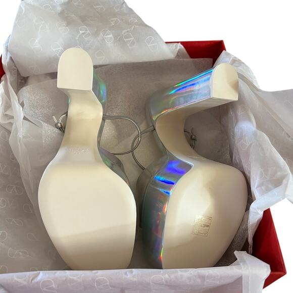 Valentino Garavani Iridescent  Platform High Heel Sandals NEW EU 40 US 10 - Picture 14 of 16